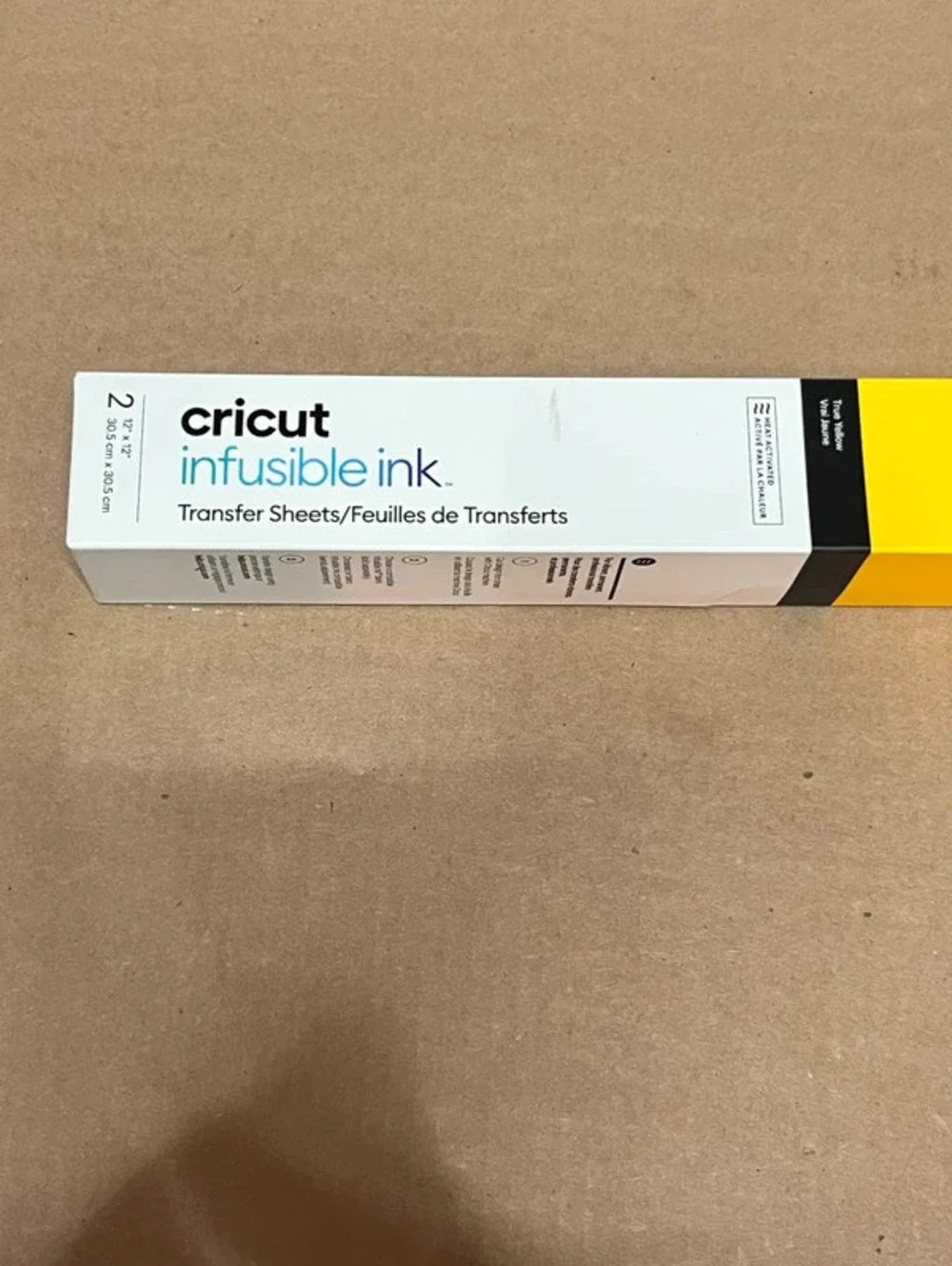 Cricut Infusible Ink Transfer Sheets True Yellow 12x12 Sublimation Craft 2-sheet